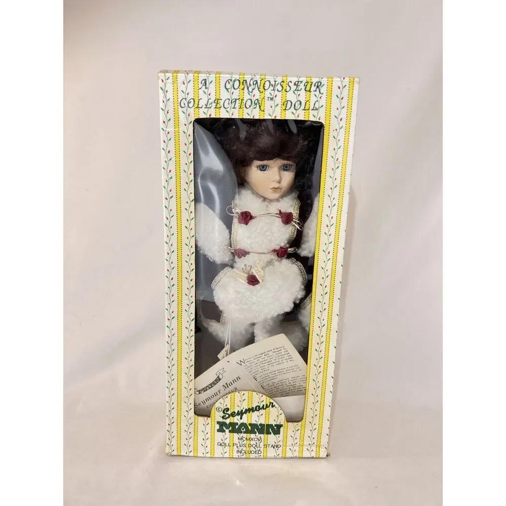 14.5” A Connoisseur Collection Doll by Seymour Mann Christmas Doll w box VINTAGE